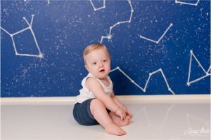 Family One Year Smash Cake Session Professional Photography Professional Photographer Love Stars Galaxy Birthday MaggShots Photography MaggShots
